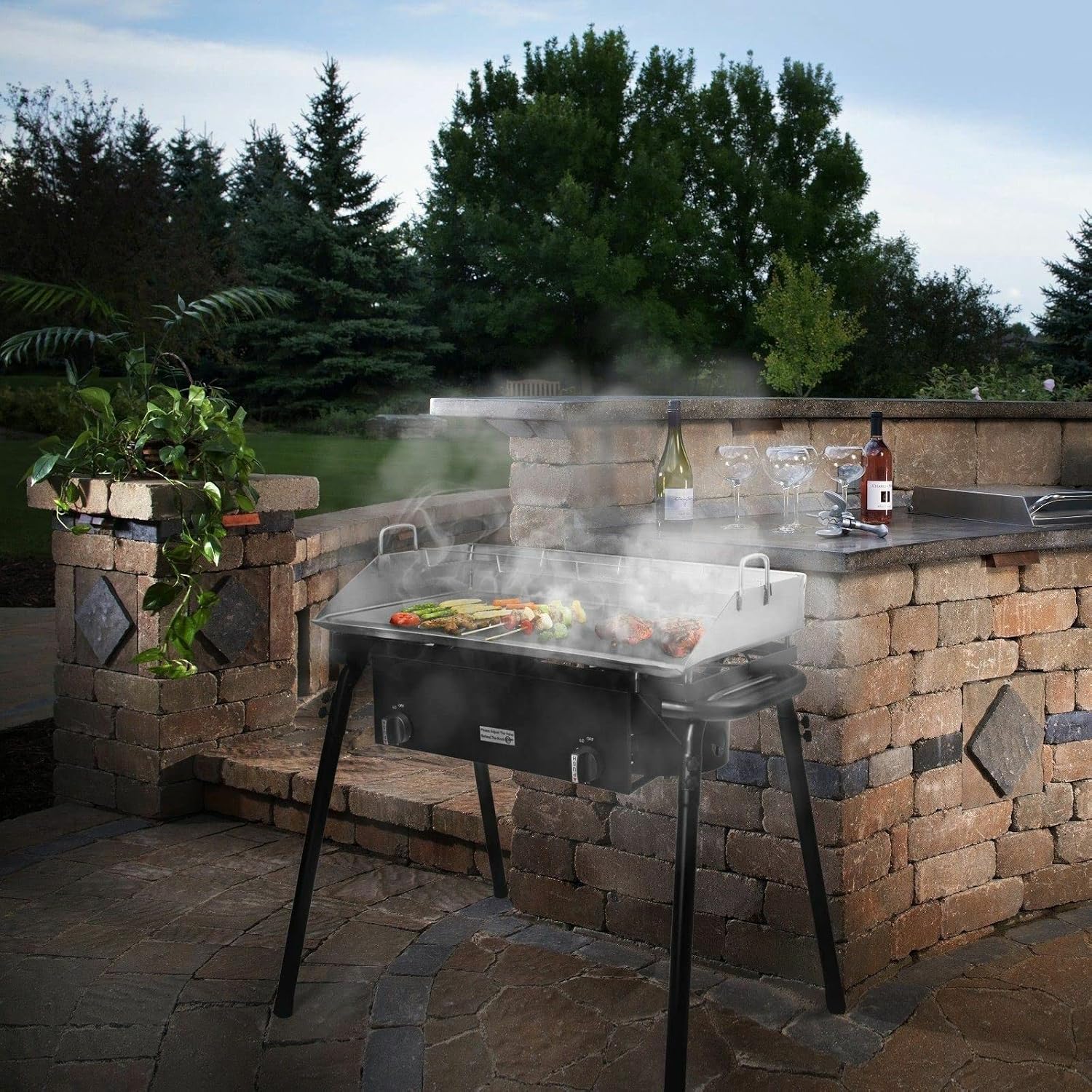 ARC-POWER for Outdoor Propane LPG Flat Top Cooker Grill with Stand Griddle