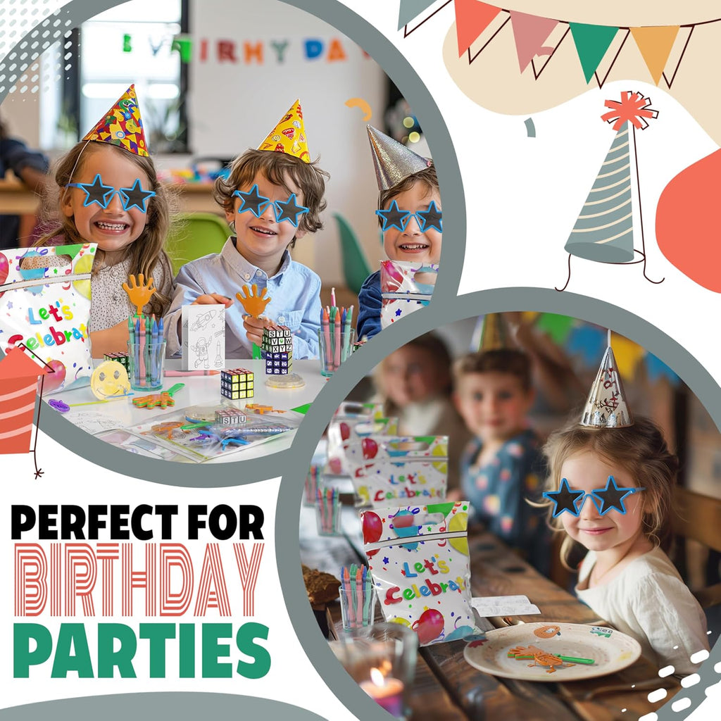 Crown Display Party Favors for Kids 50 Pre Filled Party Favor Bags - Fun Goodie Bags Stuffers for Kids with Fidget Toys and Small Toys Goody Bag Stuffers - Party Favors for Kids 4-8