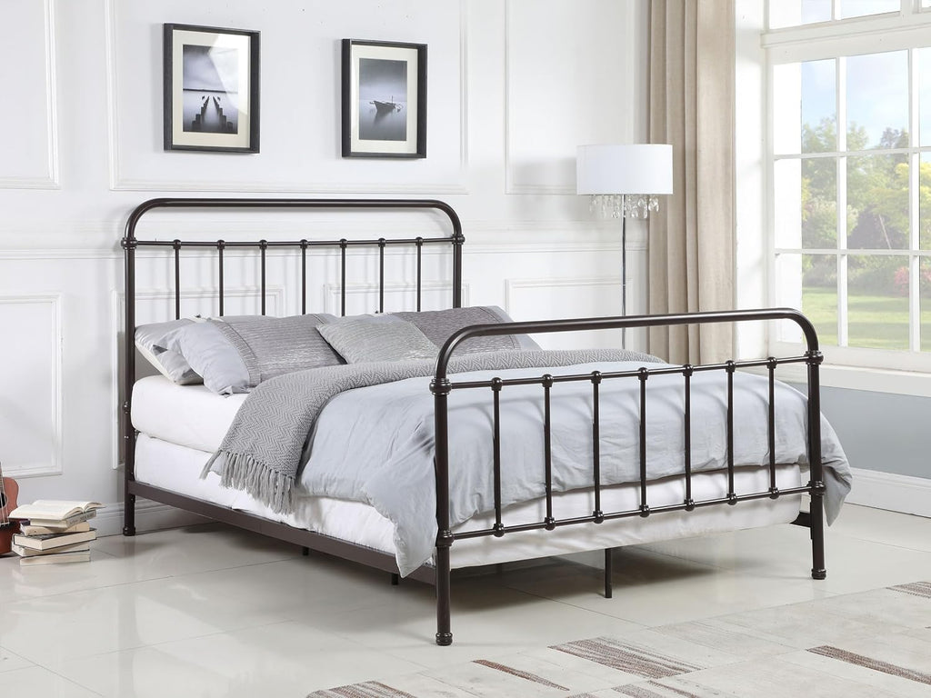 Coaster Home Furnishings Livingston Transitional Wood California King Size Open Frame Bed Frame 52-inch Headboard Dark Bronze 300399KW