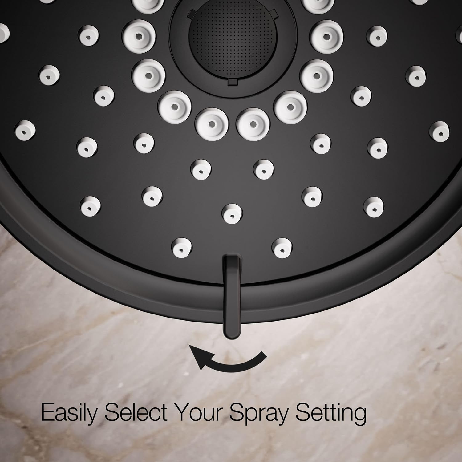 Kohler 22170-BL Purist® Three-function showerhead, 2.5 gpm, Matte Black