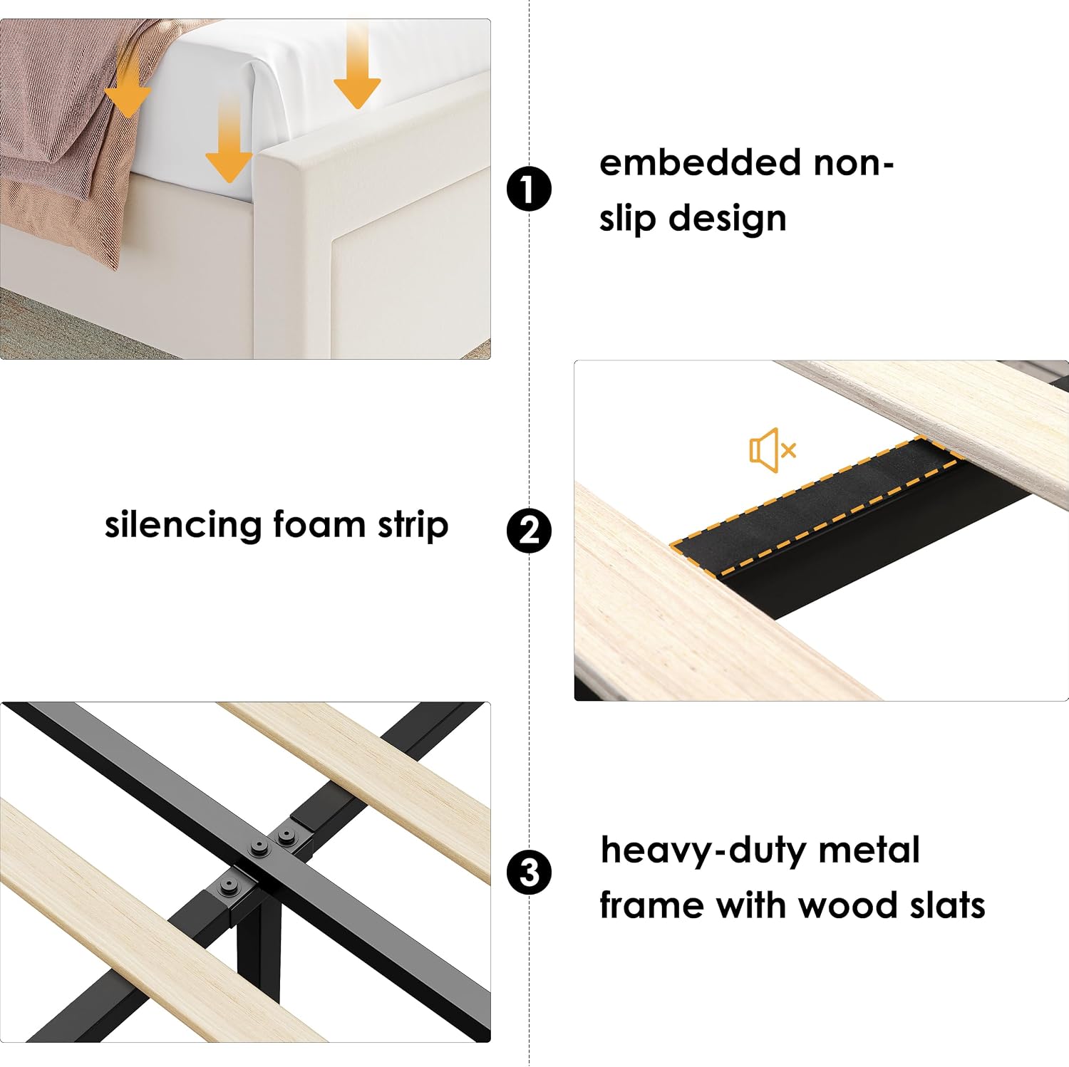 Queen Bed Frame with Drawers, Hidden-Cubby & Shelves Storage Headboard with Charging Station and LED Lights, Velvet Upholstered Platform Bed Solid Wooden Slats Support No Box Spring Needed, Beige