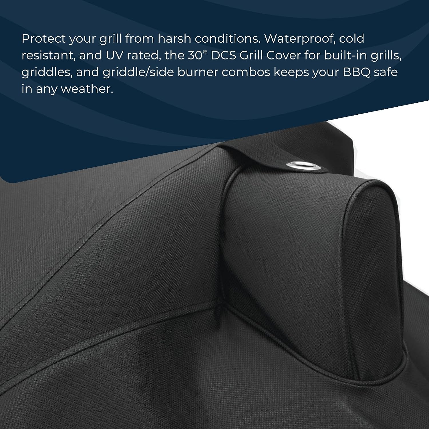 DCS Grill Cover for 30-Inch Series 9 Built-in Gas Grill, Griddle, and Griddle & Side Burner Combo - Waterproof, UV Anti-Cold Crack Resistance for Extreme Weather, Vented Outdoor BBQ Cover for Grilling