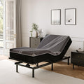 Dyonery Full Adjustable Bed Base Frame with Wireless Remote + 12 Inch Full Gel Memory Foam Mattress Bed in a Box, Head and Foot Incline, Zero Gravity, Fiberglass Free, 75' × 54'