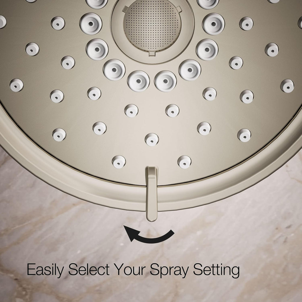Kohler 22170-BN Purist® Three-function showerhead, 2.5 gpm, Vibrant Brushed Nickel