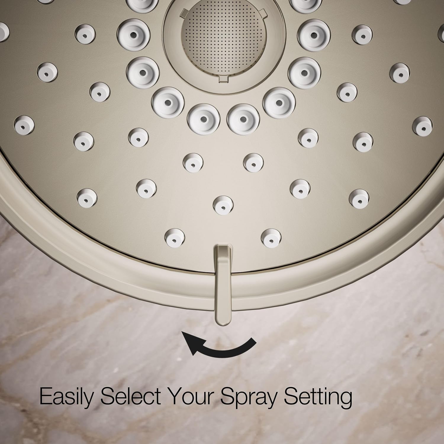 Kohler 22170-BN Purist® Three-function showerhead, 2.5 gpm, Vibrant Brushed Nickel