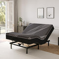 Dyonery Queen Adjustable Bed Base Frame with Wireless Remote + 12 Inch Queen Gel Memory Foam Mattress Bed in a Box, Head and Foot Incline, Zero Gravity, Fiberglass Free, 80' × 60'