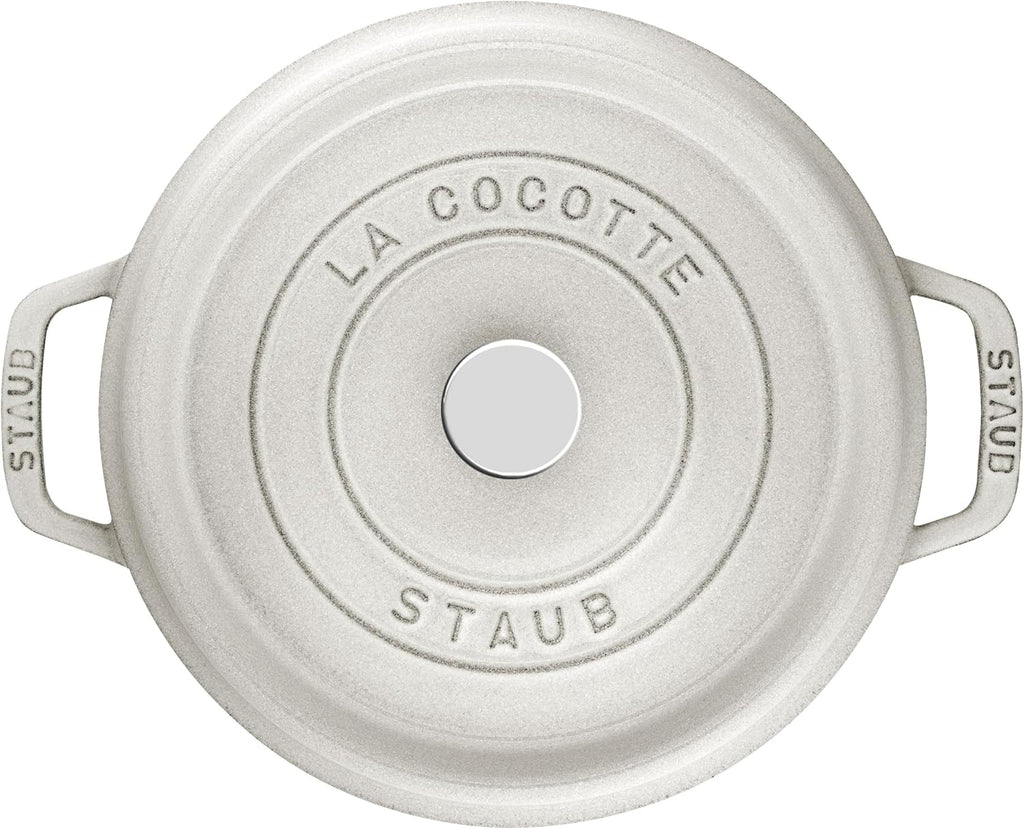 STAUB Cast Iron Round Cocotte 26 cm White Truffle