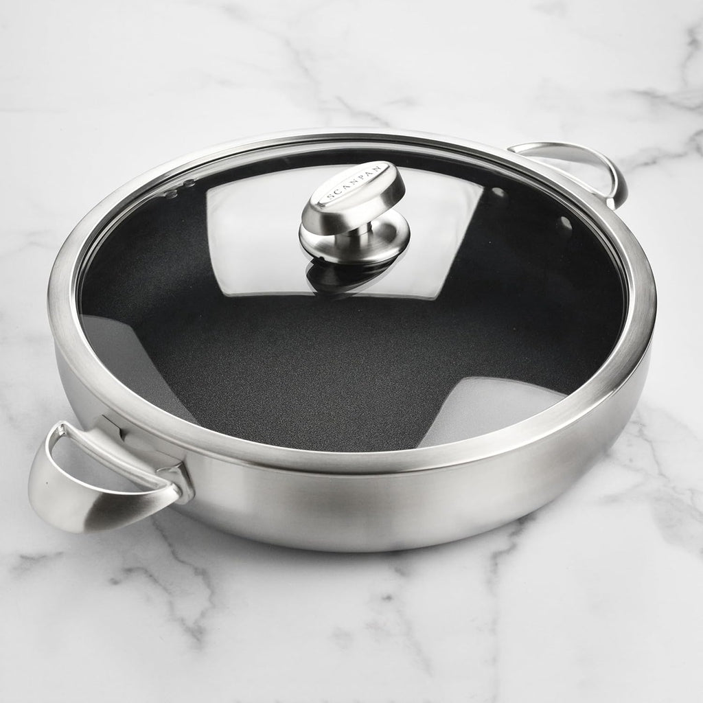 Scanpan CX+ 12.5' Braiser - 5.5-quart - Stratanium Plus Nonstick Chef's Pan - 5-ply Stainless Steel