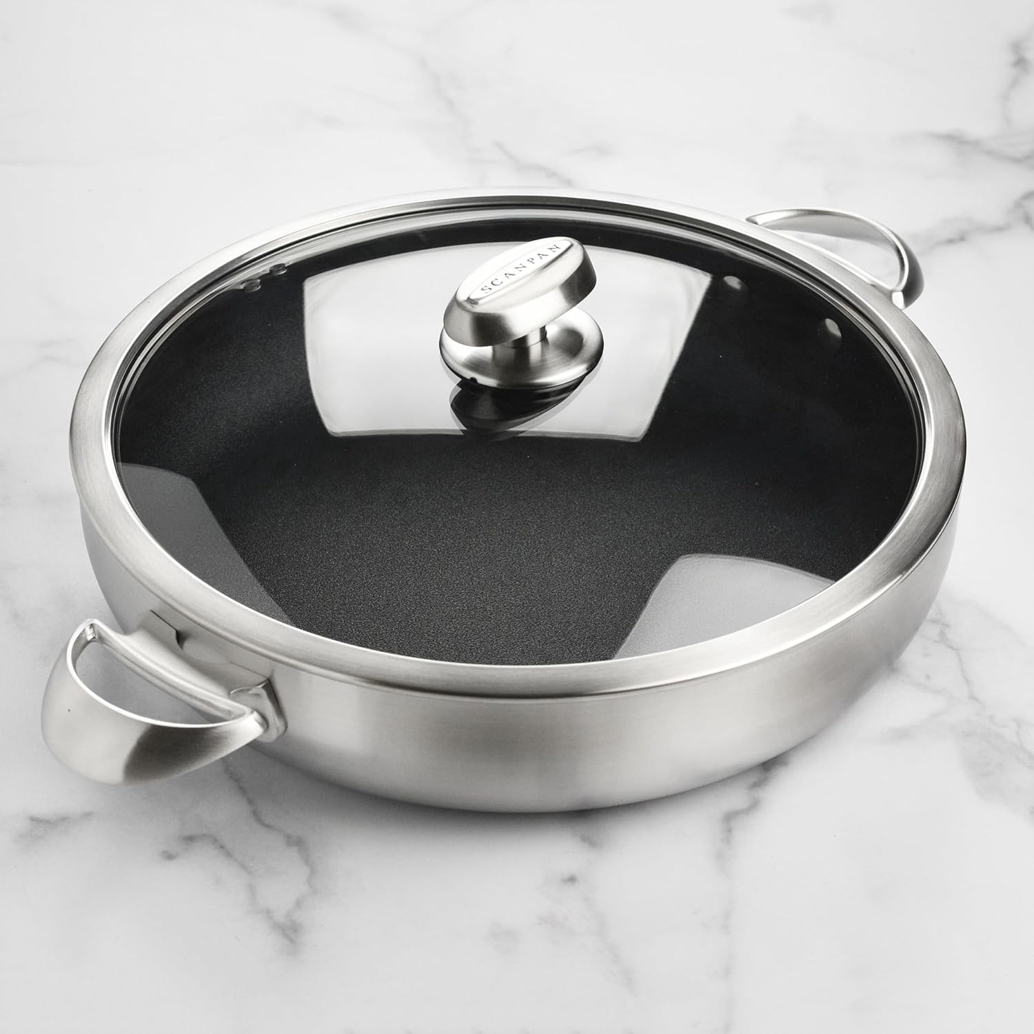 Scanpan CX+ 12.5' Braiser - 5.5-quart - Stratanium Plus Nonstick Chef's Pan - 5-ply Stainless Steel
