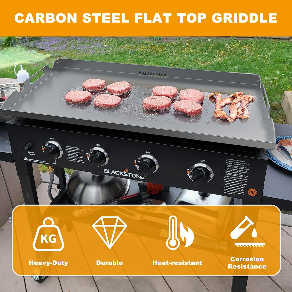 Upgrade Flat Top Griddle Insert for Blackstone 36 Inch Tabletop Griddle Powder Coated Steel Grill Cooking Plate Replacement Parts w/Rear Grease System for 1565 1554 1560 1803 1818 1820 1825 1836 1841