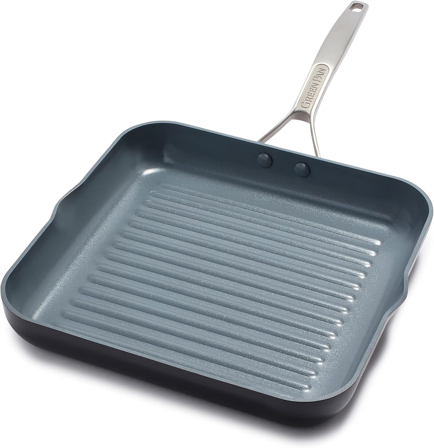 GreenPan 18'x11' Double Burner Griddle & 11' Square Grill Pan Bundle, Healthy Ceramic Nonstick, PFAS-Free