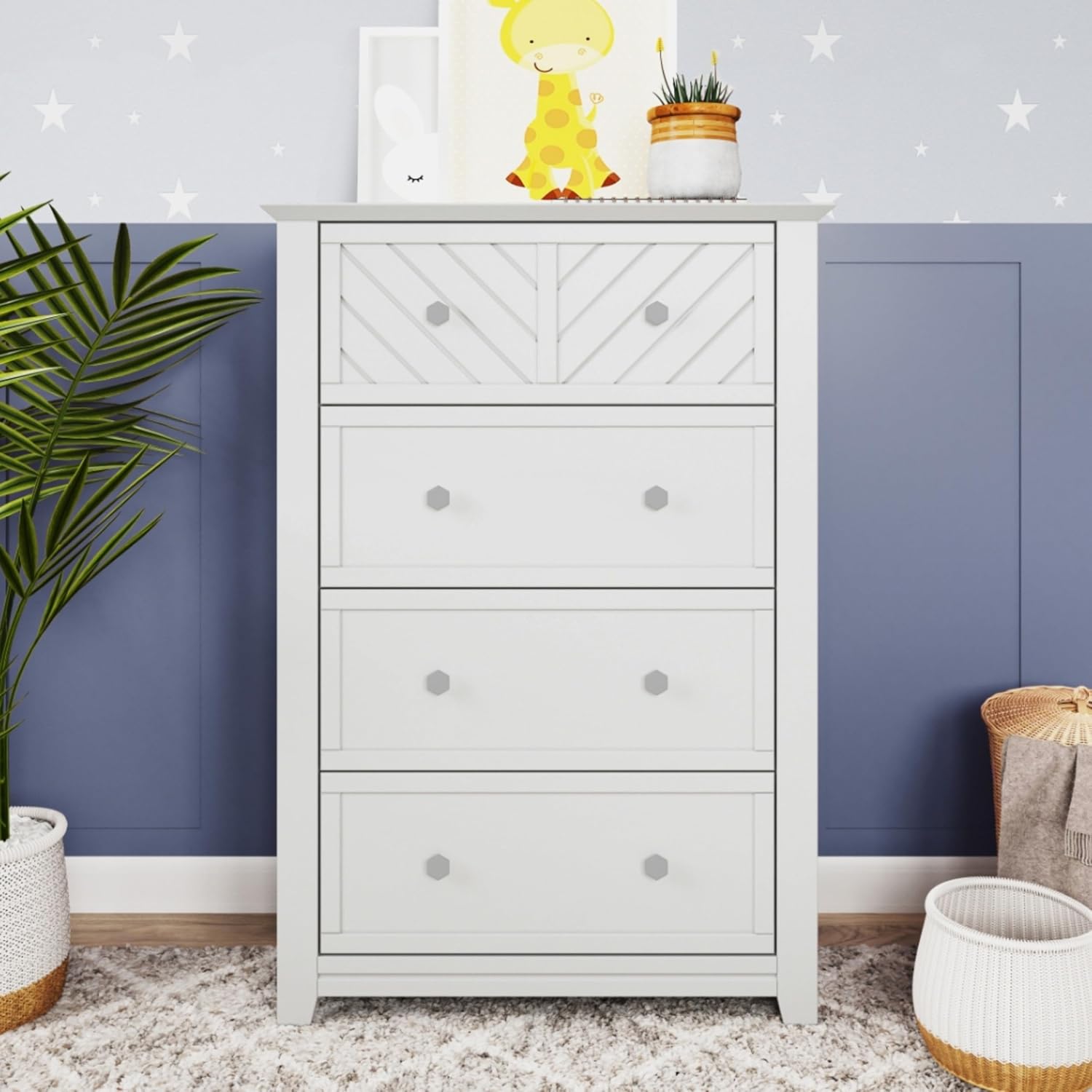 Child Craft Atwood Design 4-in-1 Convertible Baby Crib Nursery Furniture Set, Baby Bed, 3 Drawer Dresser and Chest Drawer, for Babies, Toddlers and Kids Bedroom (3 Piece - Matte White)