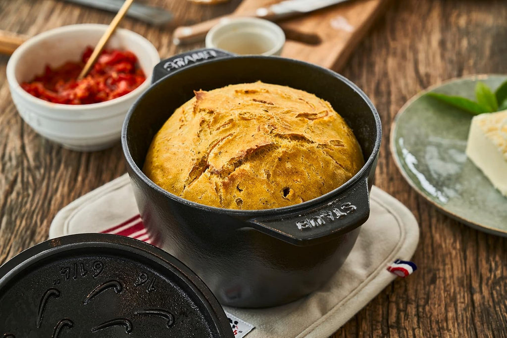 Staub Cast Iron Petite French Oven, Dutch Oven, 1.5-quart, serves 2, Made in France, Matte Black