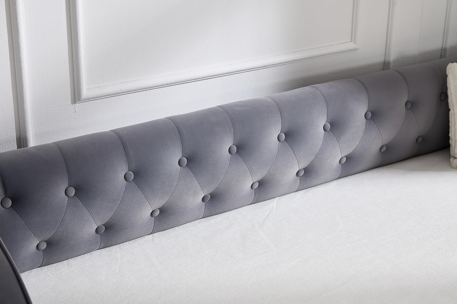 Twin to King Daybed with Trundle, USB Ports Soft Upholstered Daybed with Pop Up Trundle Bed Twin, Modern Extendable Day Bed Frame for Girls Bedroom Living Room Guest Room Small Places Dark Grey