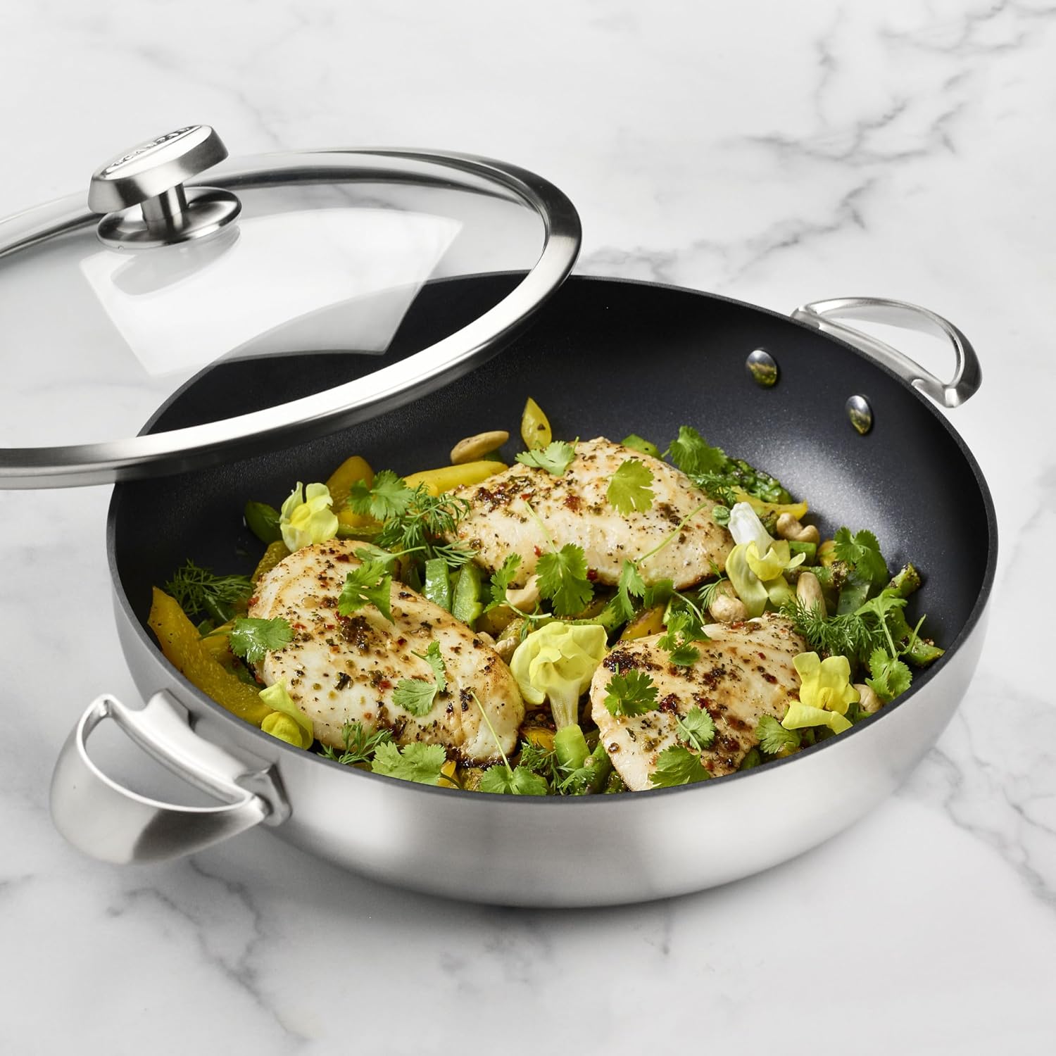 Scanpan CX+ 12.5' Braiser - 5.5-quart - Stratanium Plus Nonstick Chef's Pan - 5-ply Stainless Steel