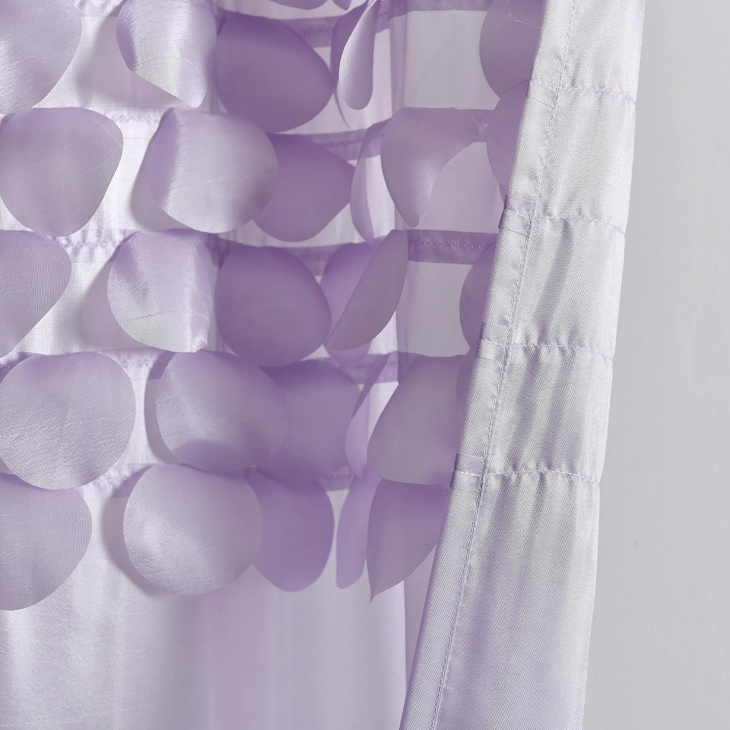 Lush Decor Lillian Shower Curtain, 72' x 72', Lilac (Pack of 6)