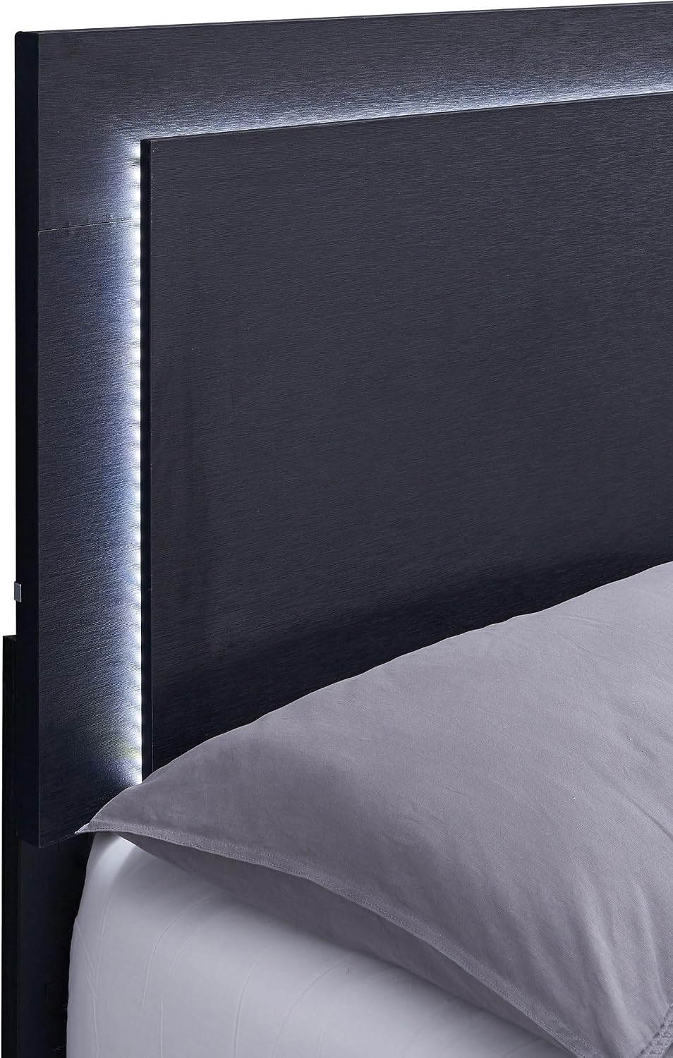Coaster Home Furnishings Marceline Contemporary 5-Piece Bedroom Set Queen Size LED Panel Bed Frame 51-inch Headboard Black 222831Q-S5