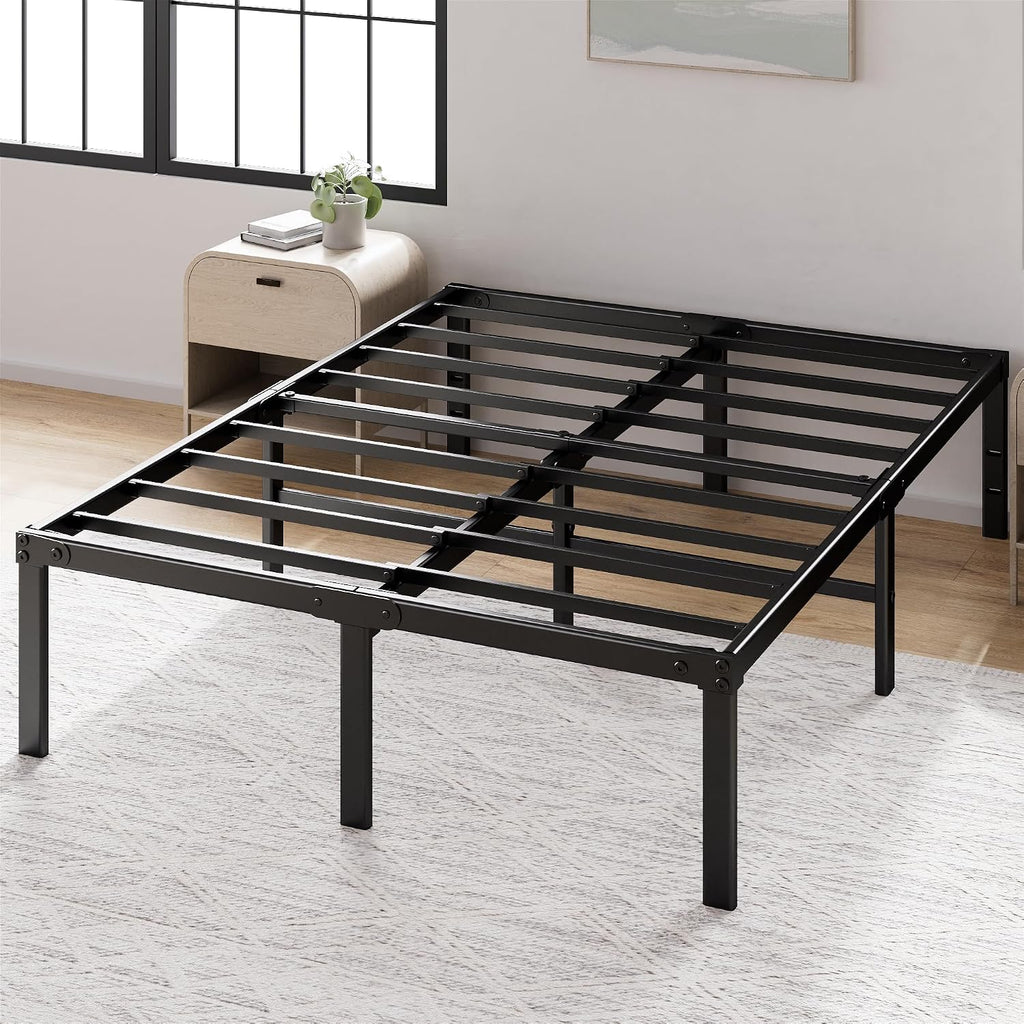 ZINUS Yelena 18 Inch Full Metal Platform Bed Frame, Steel Slat Support, No Box Spring Needed, Eco Friendly WonderBox(TM) Packaging, Easy Assembly, Black