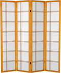 Red Lantern 6 ft. Tall Canvas Double Cross Room Divider Freestanding Folding Privacy Screen, Partition, and Separator for Modern and Contemporary Bedroom, Home Office, Studio, Dorm, Apartment