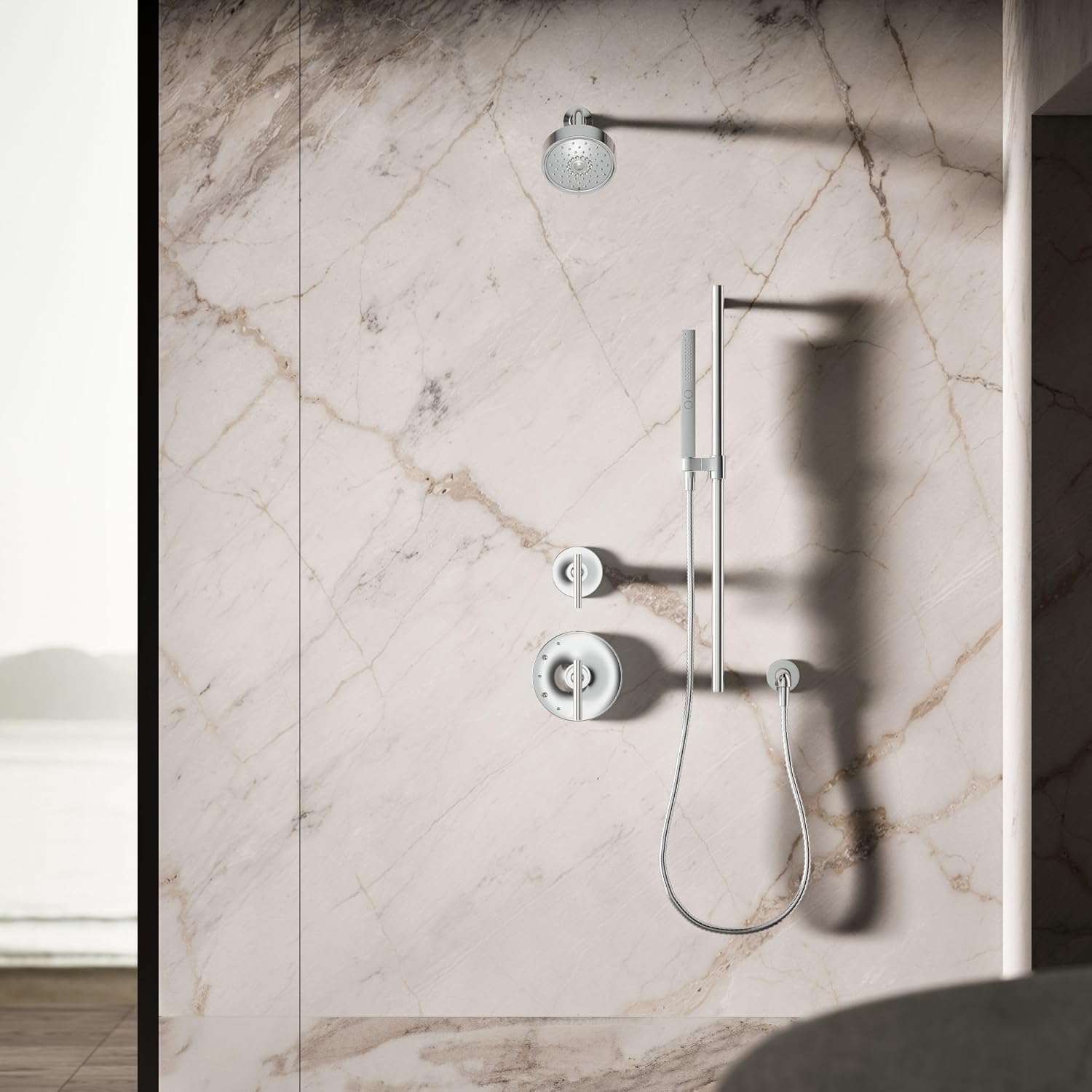 Kohler 21336-CP Shift®+ Square two-function handshower, 2.5 gpm, Polished Chrome