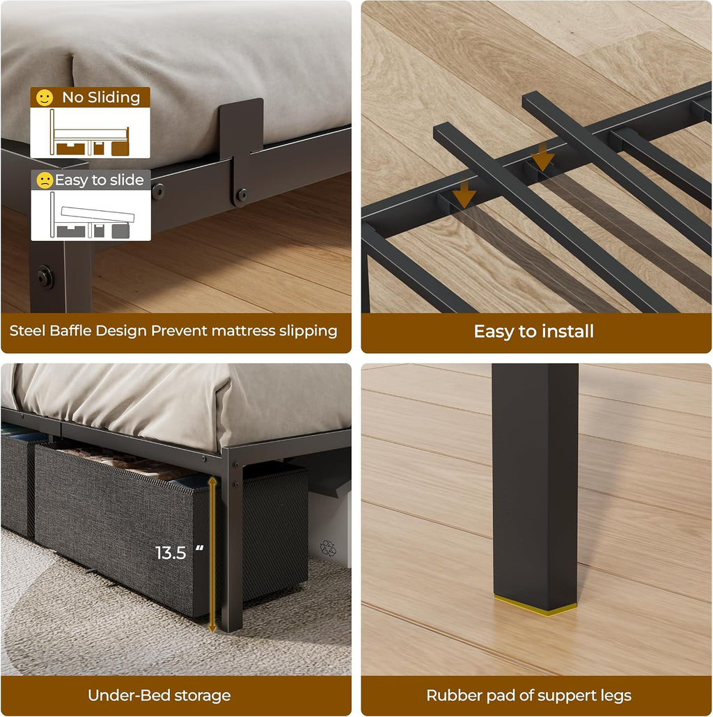 OURPIC Corner Bed Frame with Storage Bookcase and LED Lights, Twin Size Bed Frames with Upholstered Headboard and Charging Station, Twin Daybed with 3 Storage Drawers, Black