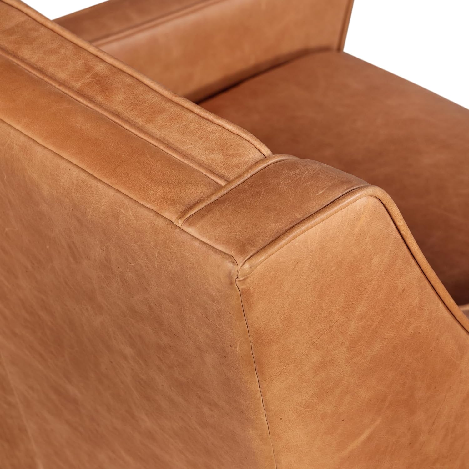 Gus Lounge Chair in Cognac Tan