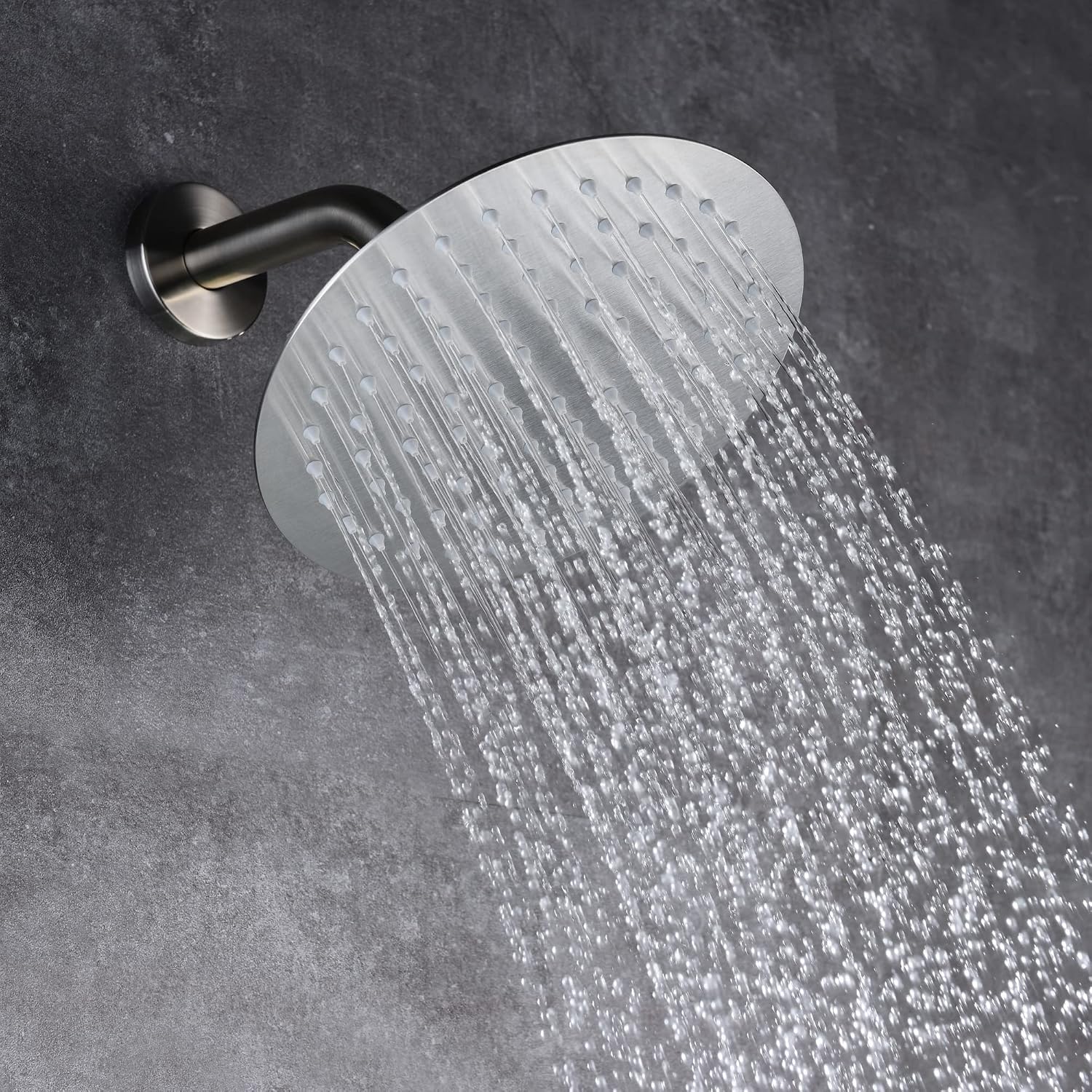 sumerain Tub and Shower Faucet with Rough in Valve, Brushed Nickel Shower Faucet with Tub Spout, 8 Inch Rain Shower Head