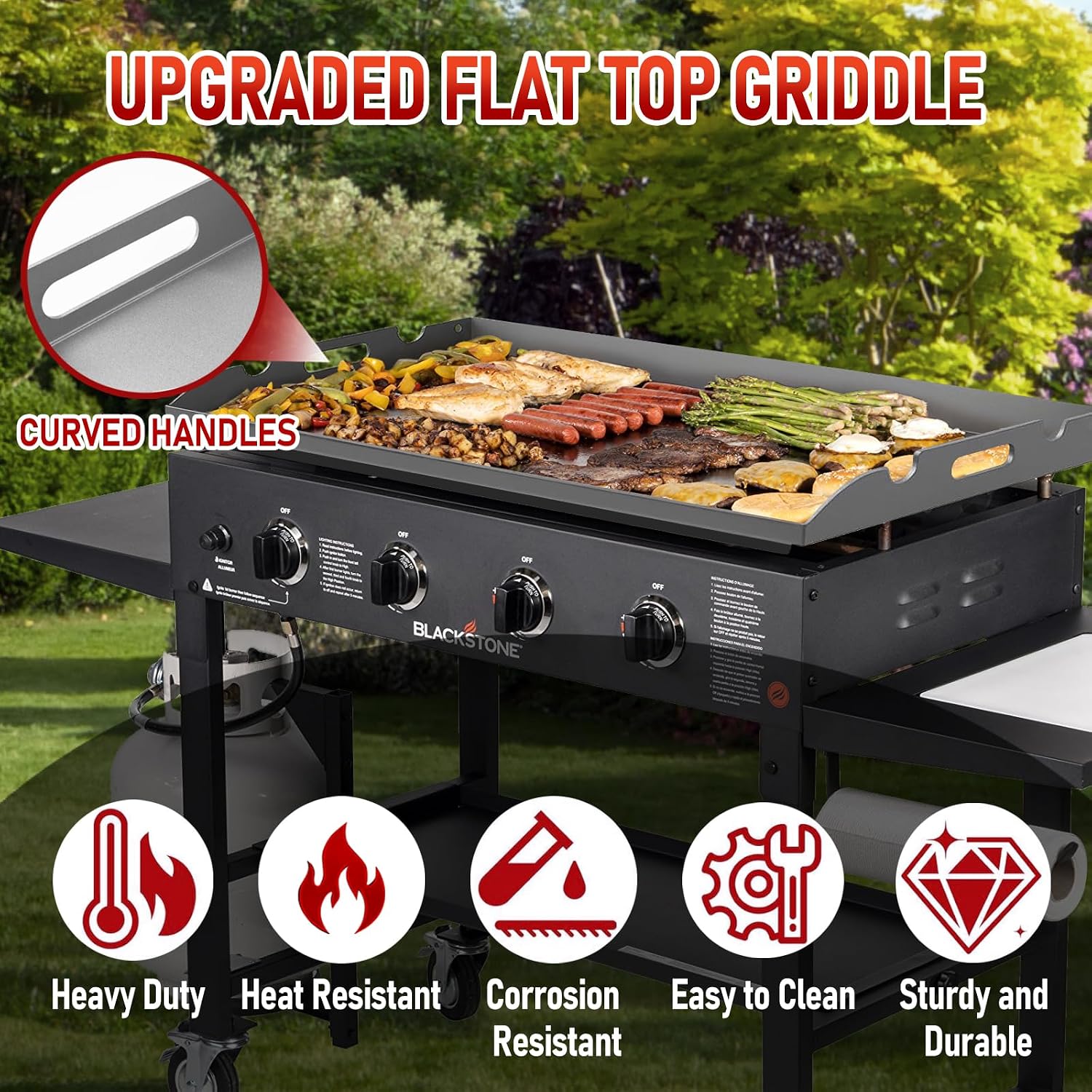 Upgrade Griddle Replacement Top for Blackstone 36 Inch Flat Top Grill 1554 1818 1820 1825 2151, Heavy Duty Steel Flat Top Griddle Replacement for 36' Blackstone