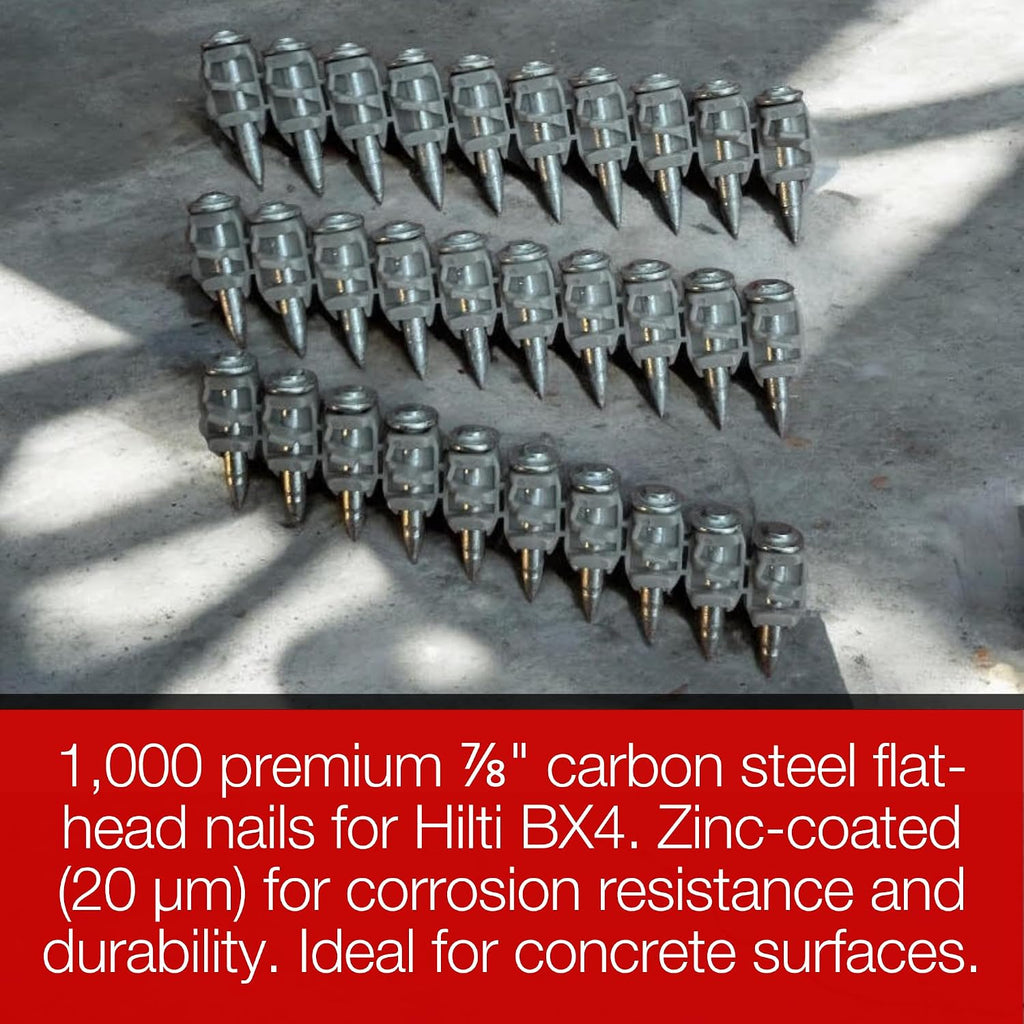 ⅞″ Concrete Nails for Hilti BX4-1,000 X-C 20 B4 MX Concrete Nails