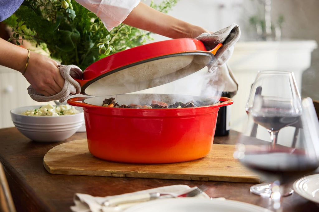 Le Creuset Enameled Cast Iron Traditional Oval Doufeu, 7.25 qt., Oyster