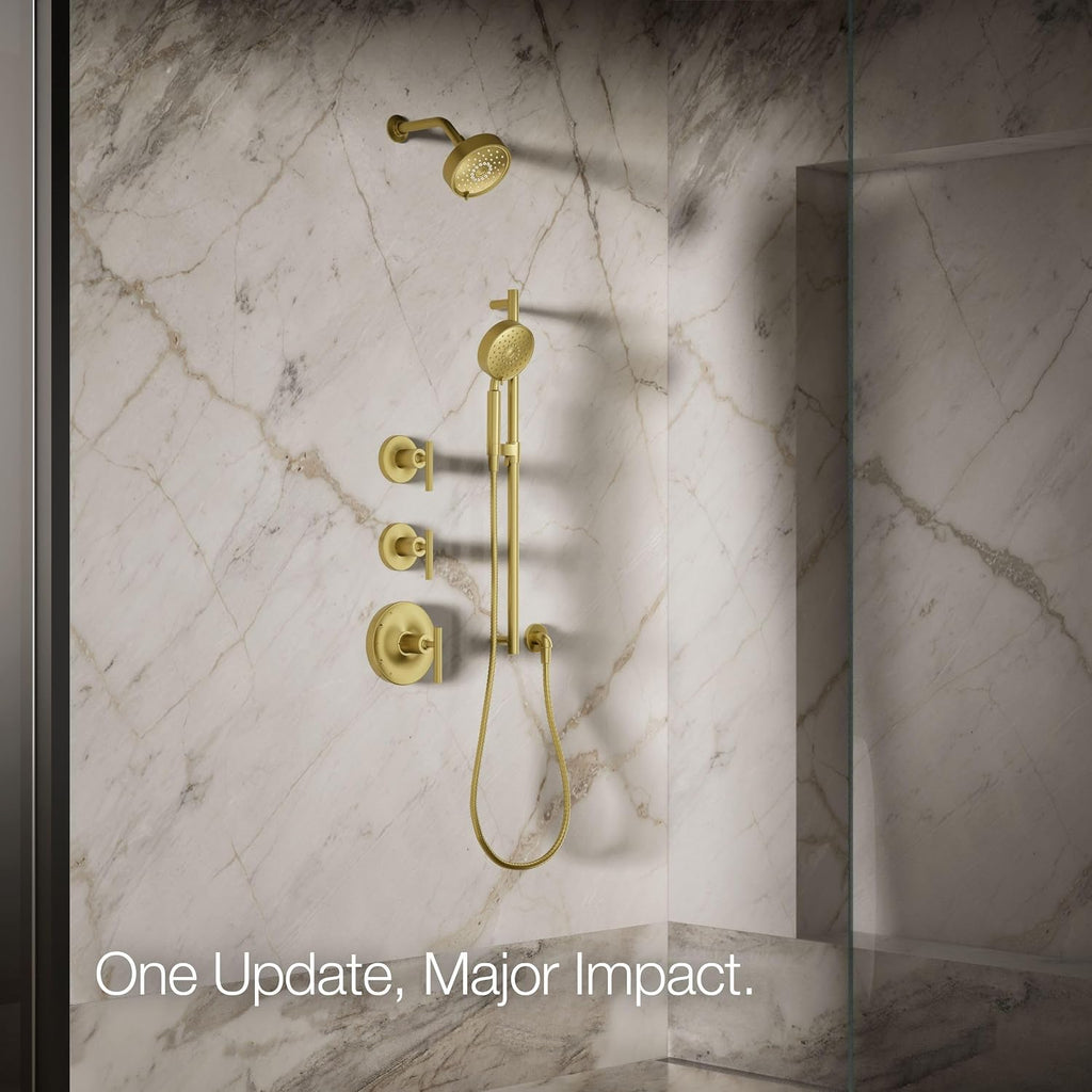 Kohler 22170-2MB Purist® Three-function showerhead, 2.5 gpm, Vibrant Brushed Moderne Brass