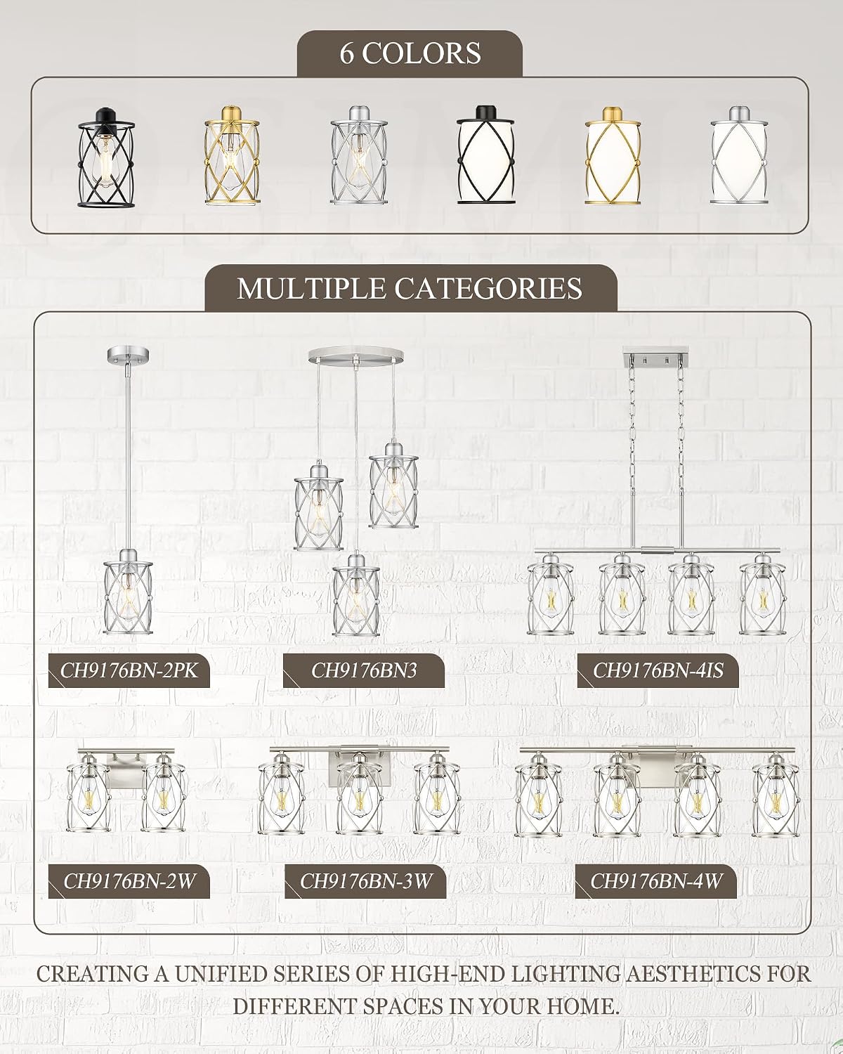 4-Light Brushed Nickel Bathroom Light Fixtures, 29 Inch Modern Bathroom Vanity Lighting Fixtures Over Mirror with Clear Glass and Metal Cage Wall Sconce Lights for Bath, E26, CH9176BN-4W