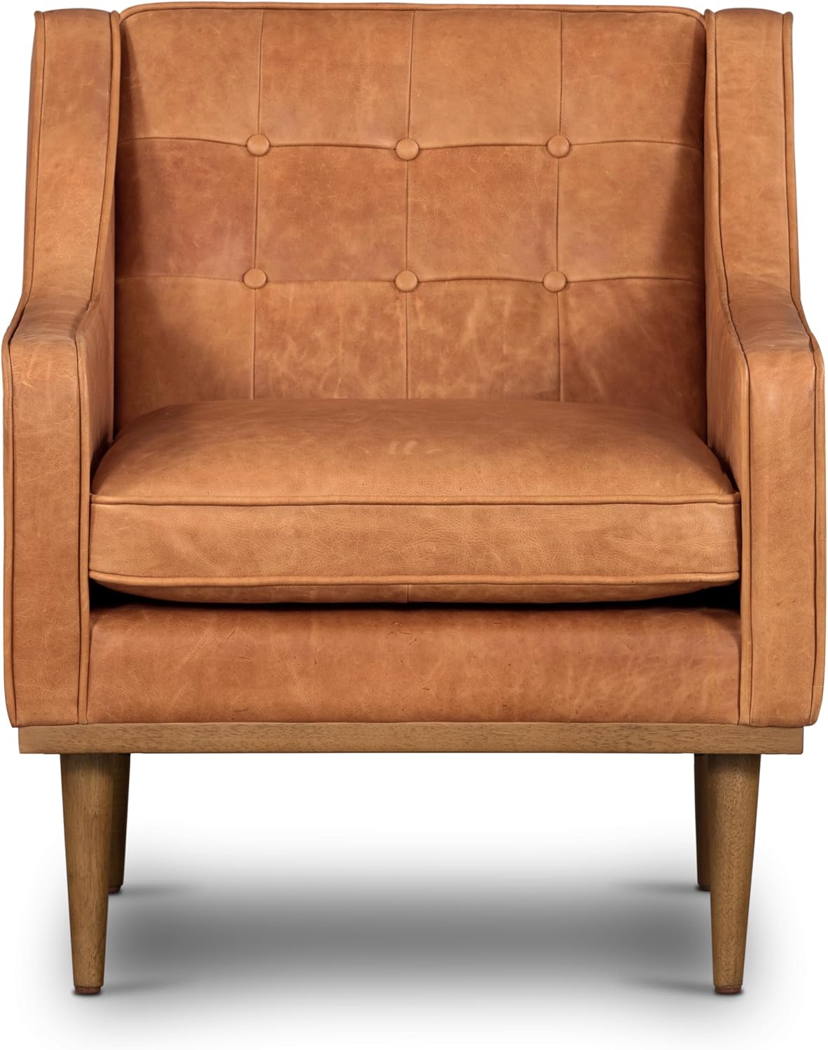 Gus Lounge Chair in Cognac Tan