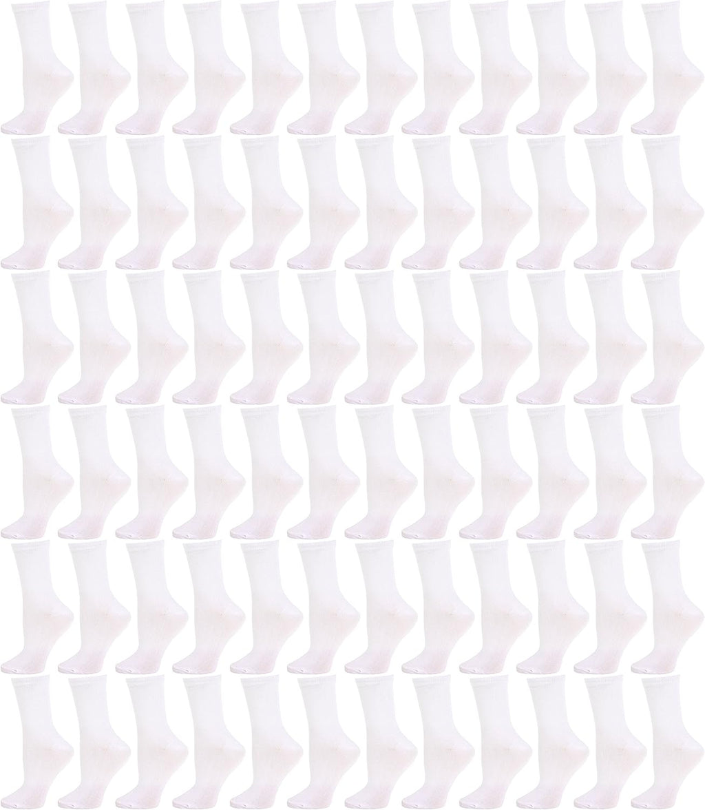 Winterlace 240 Pairs 80% Cotton Crew Socks for Homeless Men Women, Charity Donation Warm Bulk Pack