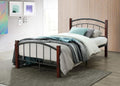 Hodedah Complete Metal Platform Bed with Headboard and Footboard in Queen Size