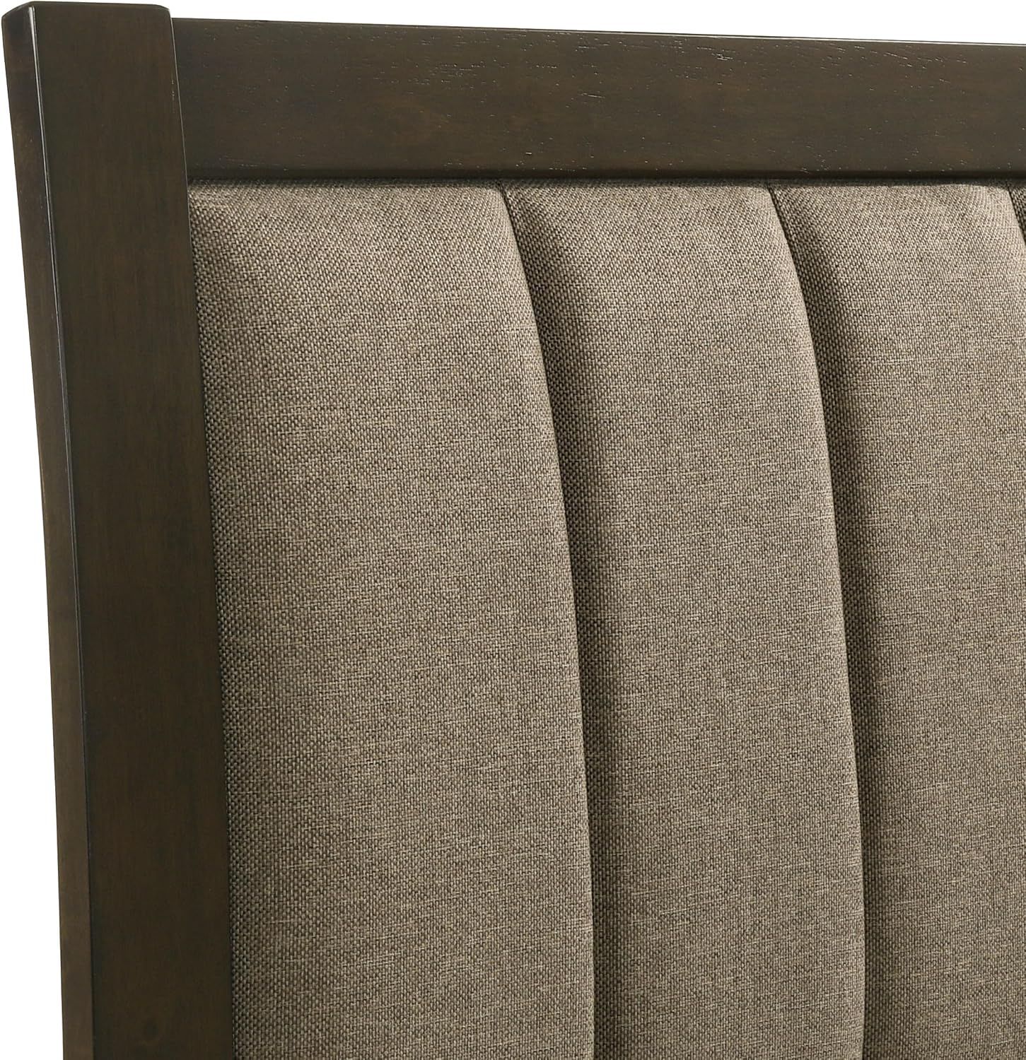Coaster Home Furnishings Wilkes Transitional 5-Piece Bedroom Set Fabric Upholstered Twin Size Panel Bed Frame 51-inch Headboard Dark Cocoa 224421T-S5