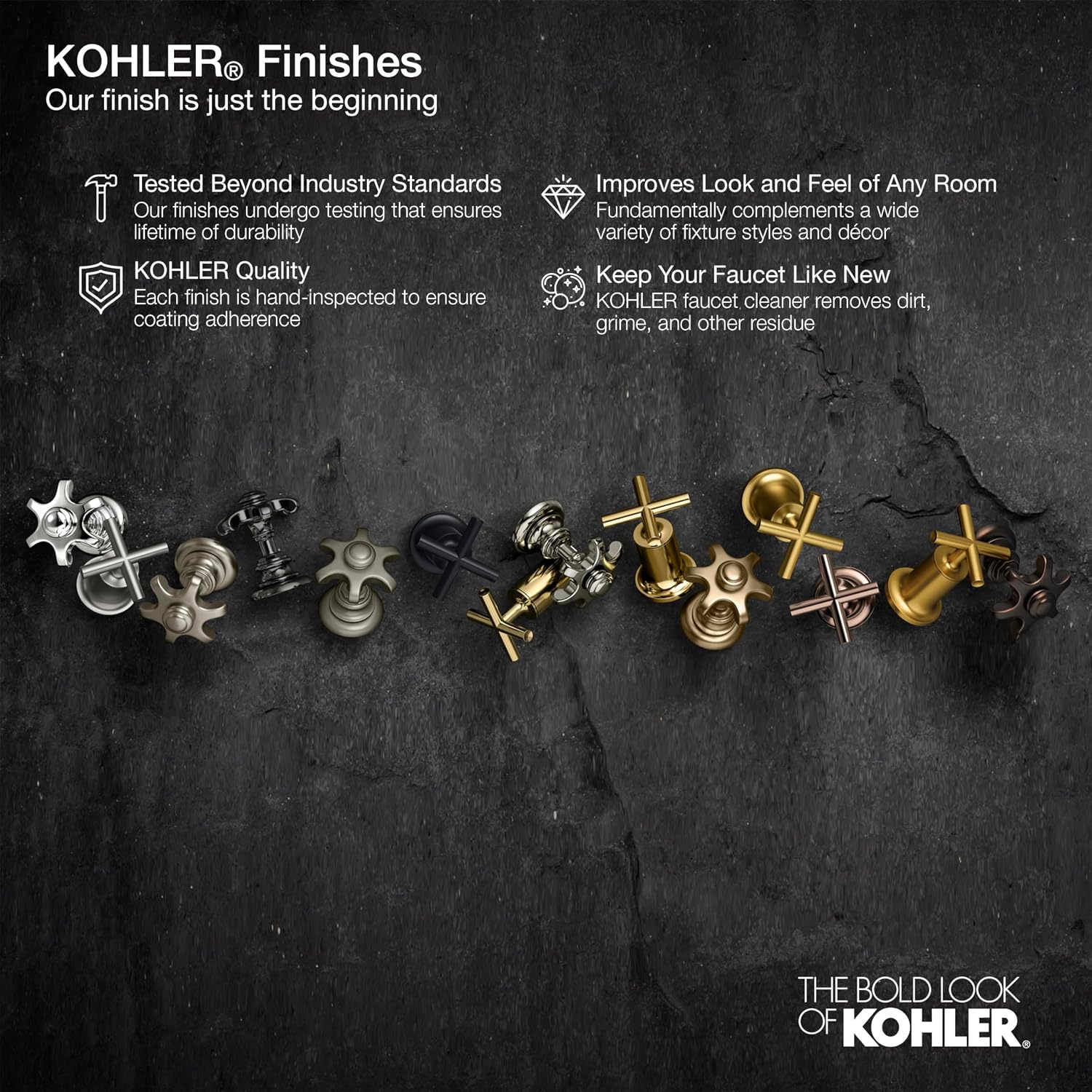 KOHLER 22166-RGD Purist Four-Function Handshower, Handheld Showerhead with 3 Spray Settings, 2.5 GPM, Vibrant Rose Gold