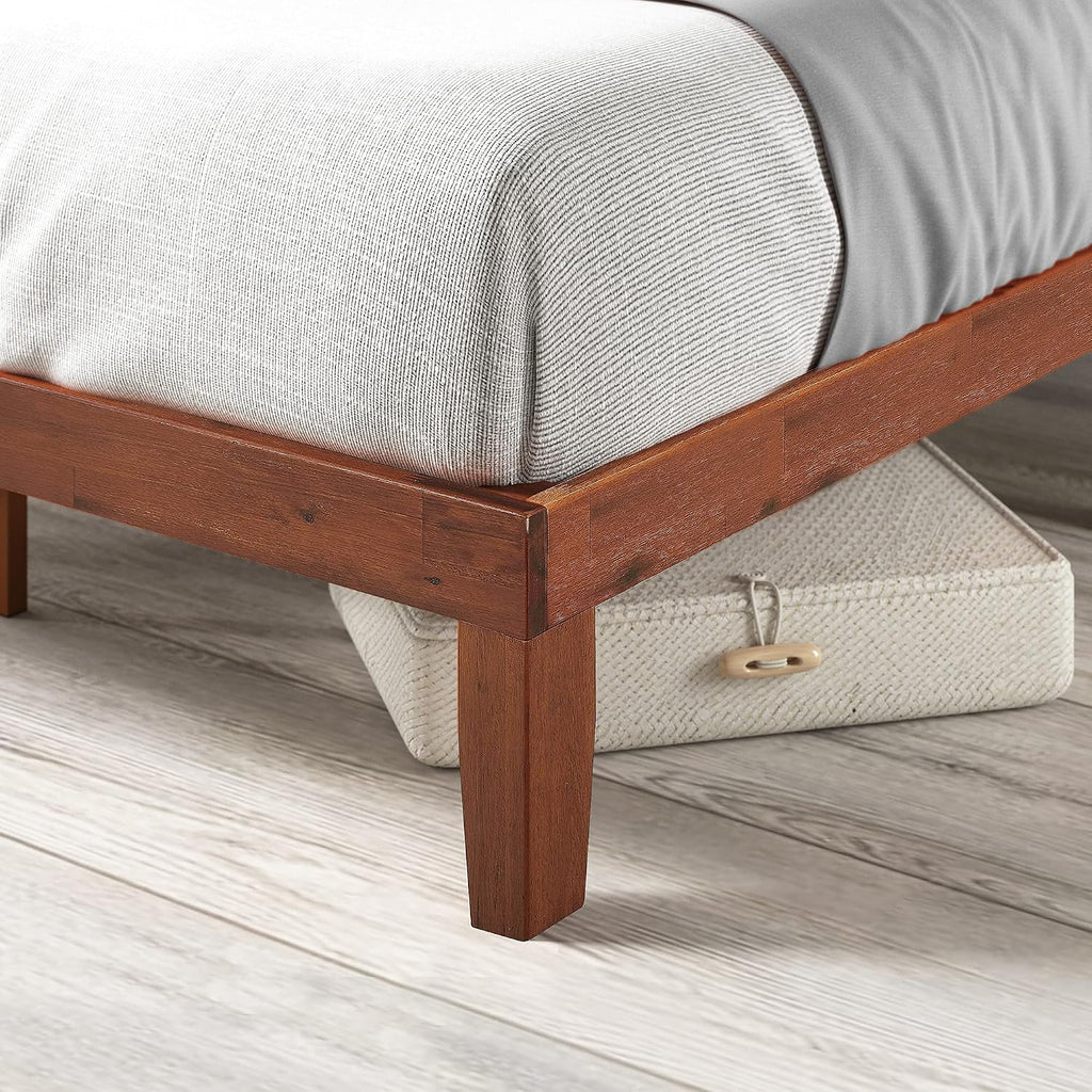 Zinus Wen Wood Platform Bed Frame/Solid Wood Foundation/Wood Slat Support/No Box Spring Needed/Easy Assembly, Full