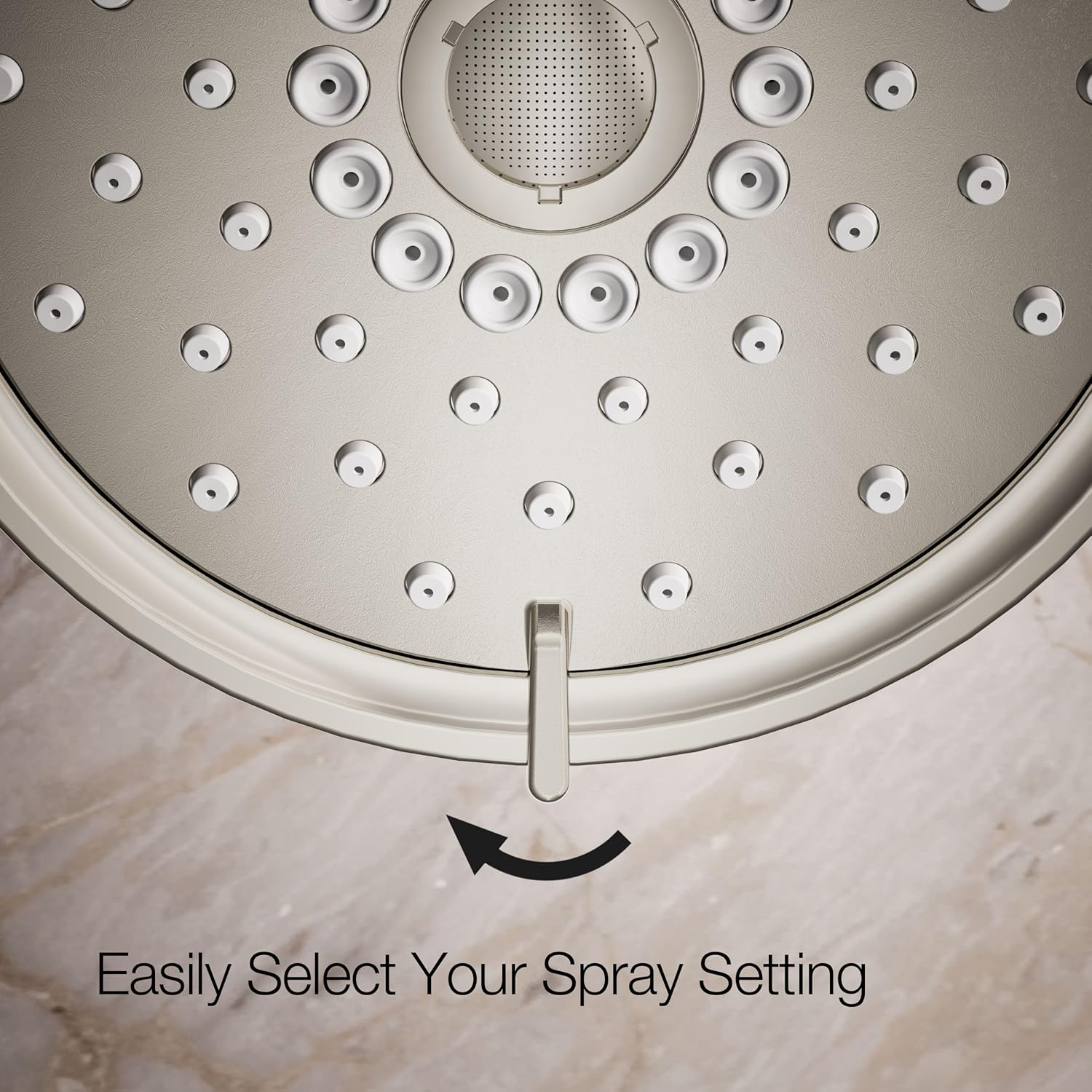 Kohler 22170-SN Purist® Three-function showerhead, 2.5 gpm, Vibrant Polished Nickel