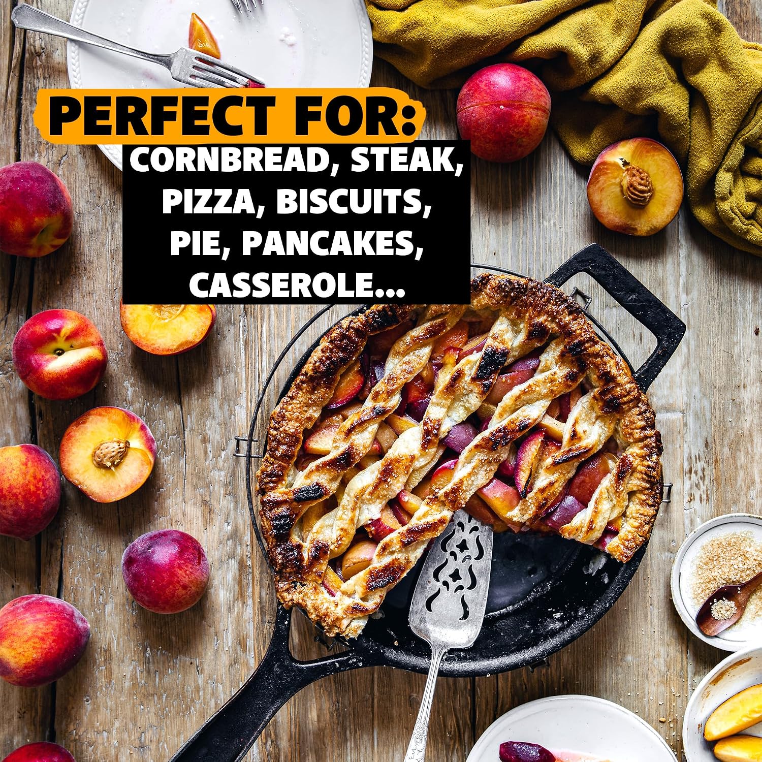Stargazer 10.5-Inch Cast Iron Skillet | Made in USA, Seasoned, Premium Frying Pan for Grilling, Searing, Baking & More – Durable Cast Iron with Smooth Cooking Surface