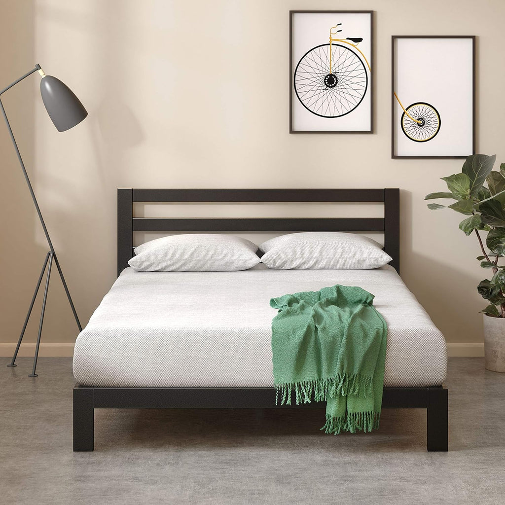 Zinus Arnav Metal Platform Bed Frame with Headboard/Wood Slat Support/No Box Spring Needed/Easy Assembly, Full