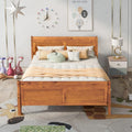 Harper & Bright Designs Full Size Bed Frame with Headboard, Wood Platform Bed Frame Full Size Sleige Bed with Slats Set and Extra Supporting Legs,No Box-Spring Needed