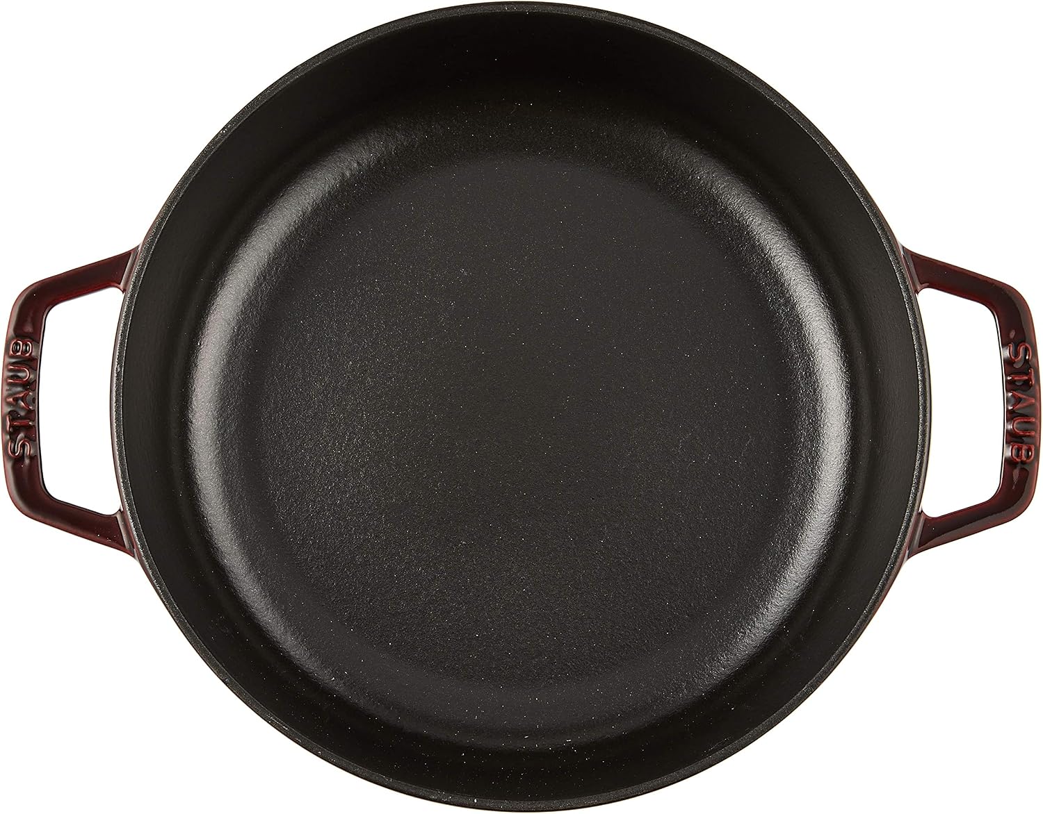 STAUB Chistera Cast Iron Oval Casserole, Grenadine Red, 24 cm