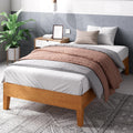 Zinus Alexis Deluxe Wood Platform Bed Frame, Solid Wood Foundation, No Box Spring Needed, Wood Slat Support, Easy Assembly, Rustic Pine, Twin