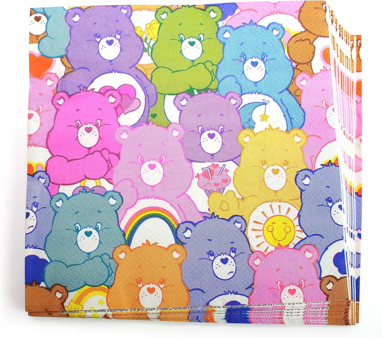 Care Bears Deluxe Party Pack (for 24 Guests)- Plates, Napkins, Bottle Labels, Favorboxes, and more. Great for Nostalgic Birthdays, Baby Shower, Gender Reveal Party, and 1st Birthdays.