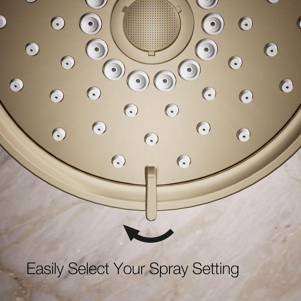 Kohler 22170-BV Purist® Three-function showerhead, 2.5 gpm, Vibrant Brushed Bronze