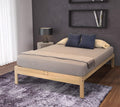 KD Frames Nomad Platform Bed - Cal King - Unfinished Natural Hardwood - Minimalist Swedish Design - Easy Assembly, No Box Spring Needed - Solid Wood Rectangular Bed Frame