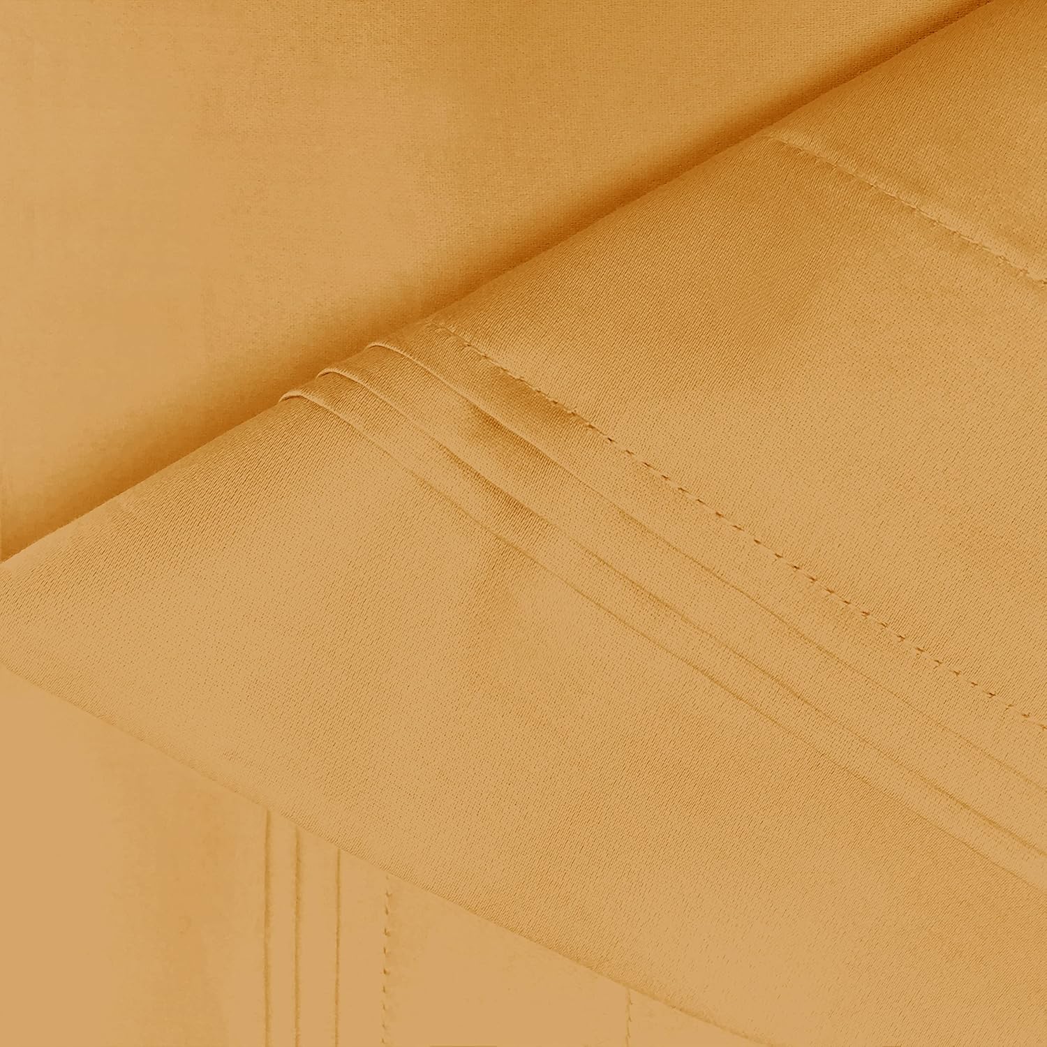 Superior Egyptian Cotton 5 Piece Sheet Set, 650 Thread Count, Eco-Friendly, Sustainable Sheets, Ultra-Soft Basics, Solid, Deep Pocket Fitted Sheets, Flat Sheet, Pillowcases, Split King, Gold