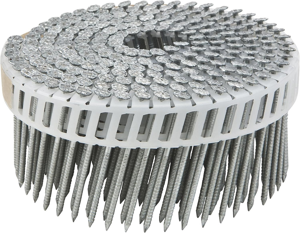 Metabo HPT Plastic Sheet Coil Fiber Cement Nails | 2-1/4 Inch x .092 | Hot Dipped Galvanized | Ring Shank | 4800 Count | 13385HPT