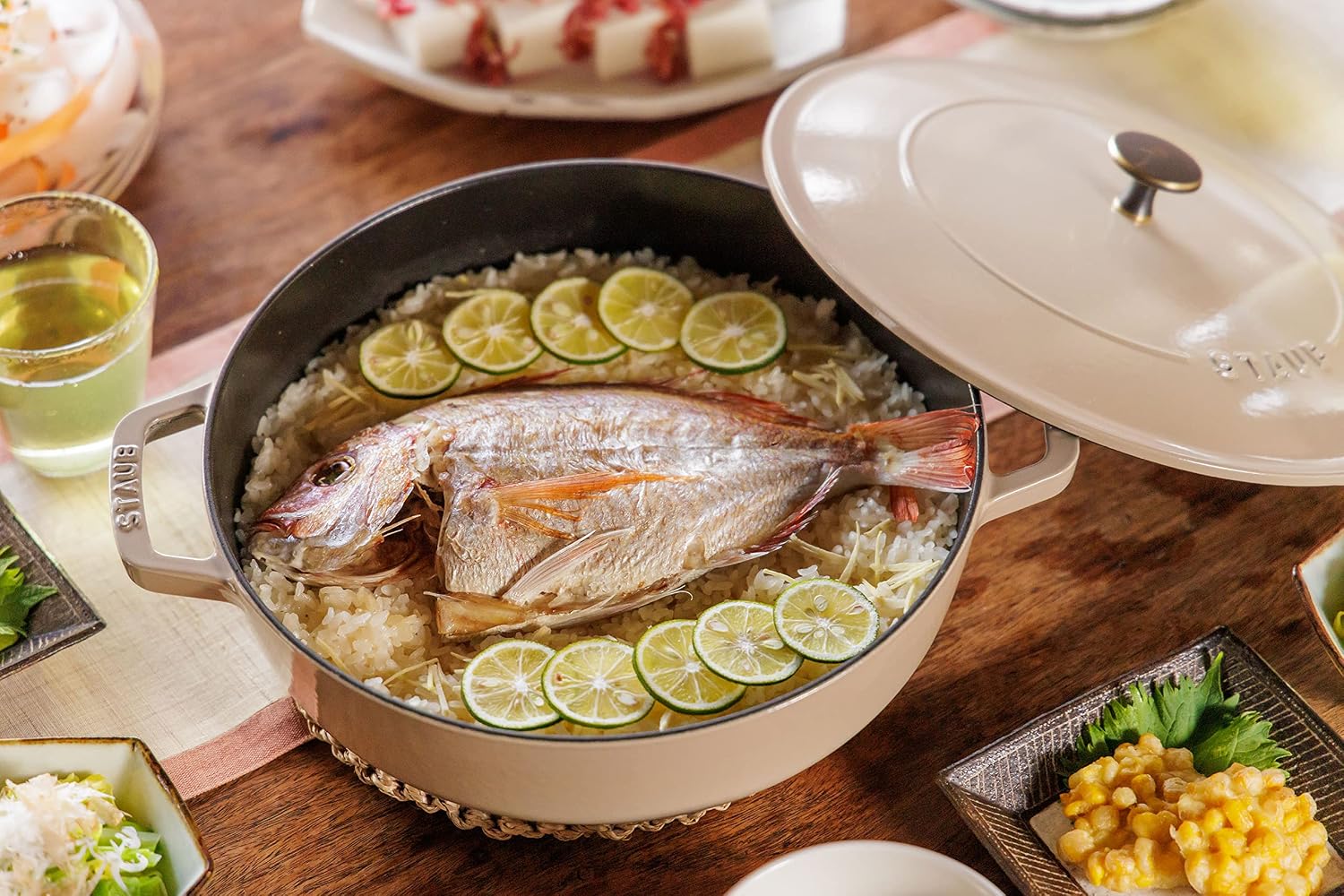 staub Braiser 40508-418 Blazer Saute Pan, 10.2 inches (26 cm), Vintage Knob Specification, Large, Both Hands, Cast Enameled Pot, Shallow Type, Sukiyaki, Induction Compatible